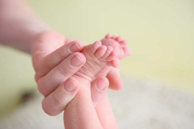 Newborn baby feet