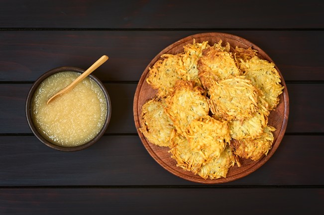 Potato Pancake or Fritter with Apple Sauce